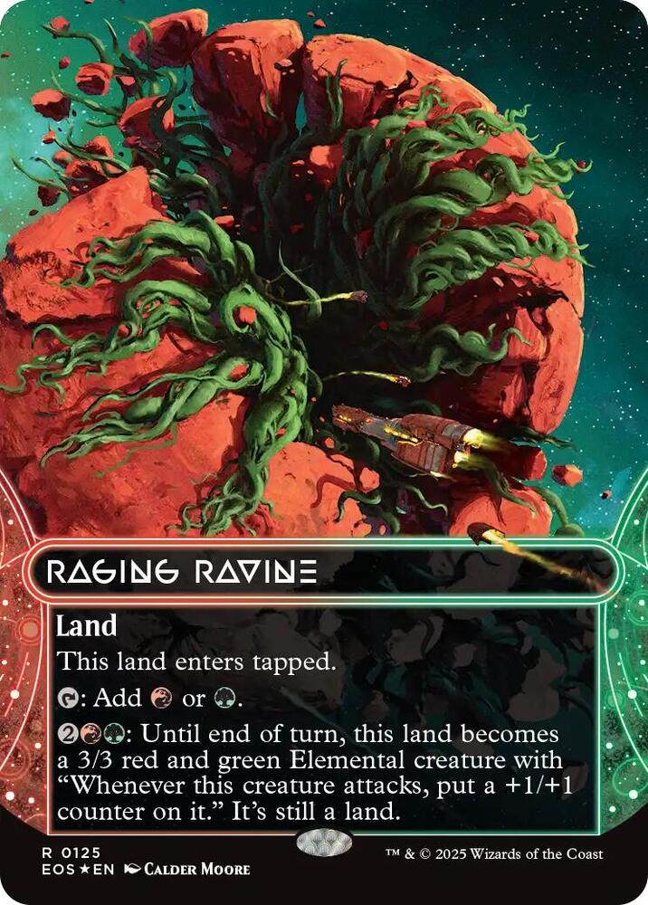 Raging Ravine (0125) (Borderless) (Galaxy Foil) - Edge of