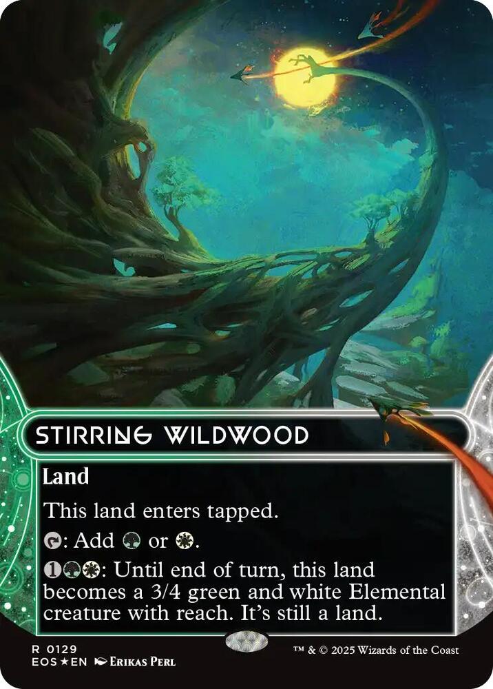 Stirring Wildwood (0129) (Borderless) (Galaxy Foil) - Edge of