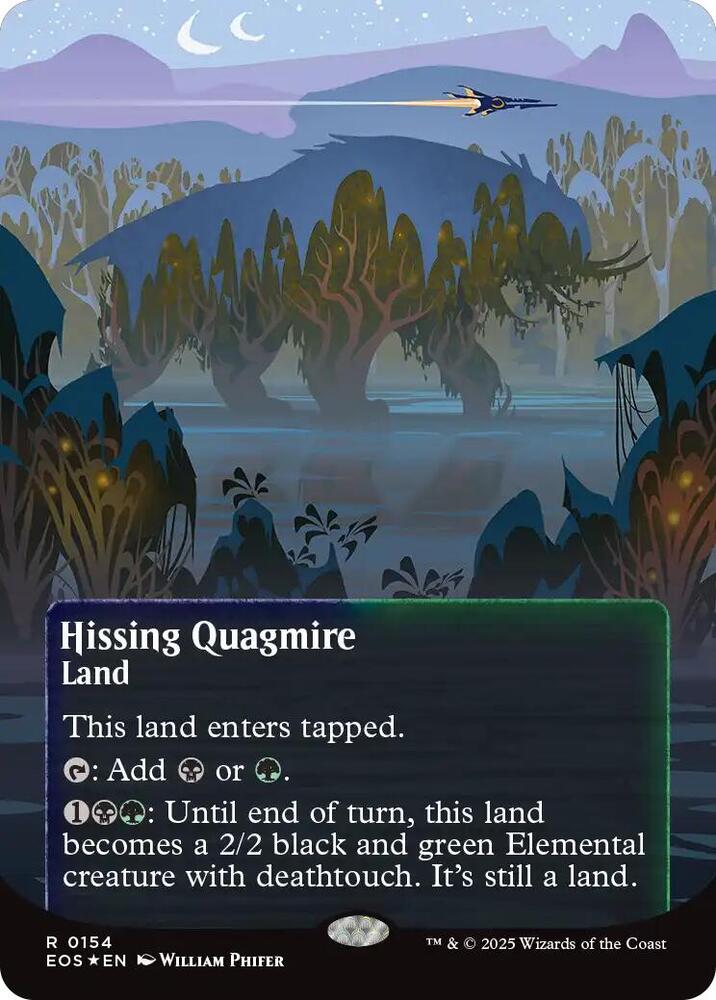 ゆ*︎様 MTG トレーディングカード コレクション Hissing Quagmire (0154) (Borderless) (Galaxy Foil) - Edge of