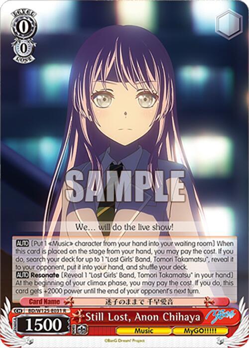 Still Lost, Anon Chihaya
