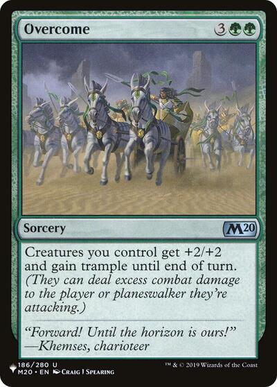 Overcome (The List) from PLST #M20-186, Magic: The Gathering card