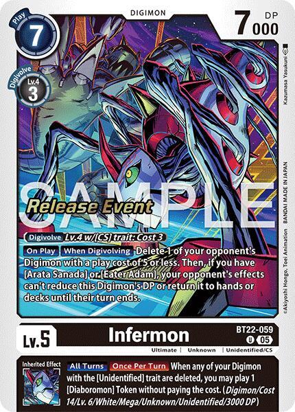 Infermon - Cyber Eden Release Event Cards - Digimon Card Game ...