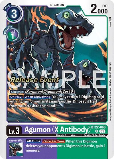 Agumon (X Antibody) Cyber Eden Release Event Cards card price