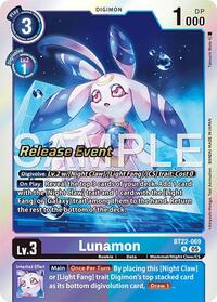 Lunamon - Cyber Eden Release Event Cards - Digimon card