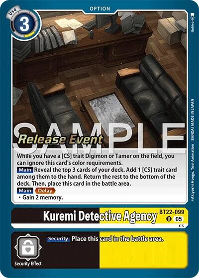 Kuremi Detective Agency Cyber Eden Release Event Cards Uncommon Digimon card — value and price
