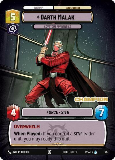 Darth Malak - Covetous Apprentice (Champion) card