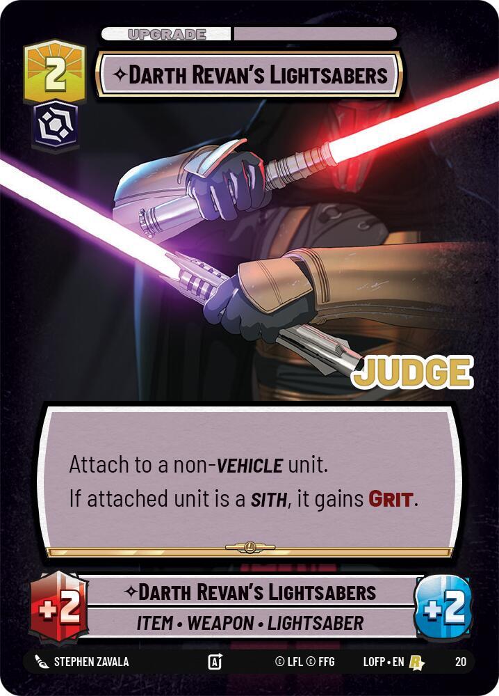 Darth Revan's Lightsabers - Judge Promos - Star Wars: Unlimited