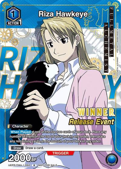 Riza Hawkeye (Release Event Winner) UE09BT: FULLMETAL ALCHEMIST Release Event Cards Rare Union Arena card — value and price