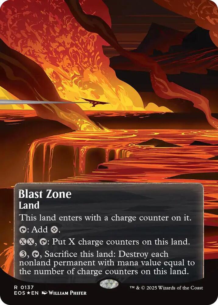 Blast Zone (0137) (Borderless) (Galaxy Foil) - Edge of Eternities