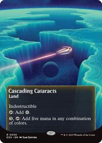 Cascading Cataracts (0050) (Borderless) - Edge of Eternities: Stellar Sights - Magic: The Gathering card