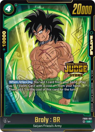 Broly : BR (Judge Pack (Store Judge) 04) Tournament and Championship Promos Uncommon Dragon Ball card — value and price
