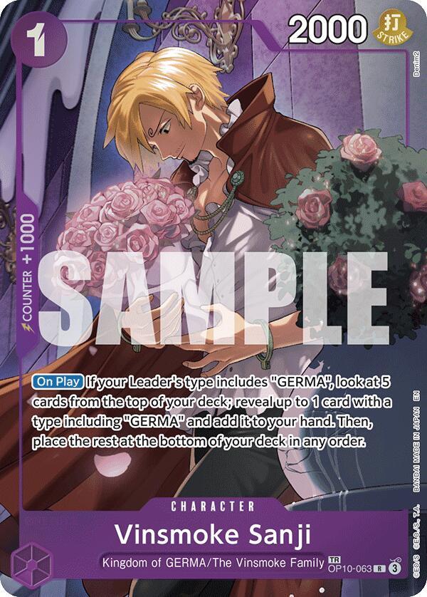 Vinsmoke Sanji TR onepiece card