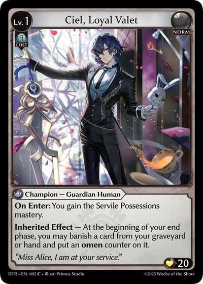 Ciel, Loyal Valet card