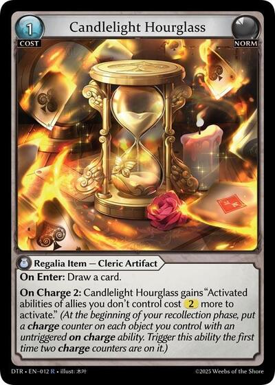 Candlelight Hourglass card