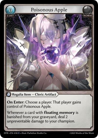 Poisonous Apple — Foil Distorted Reflections Rare Grand Archive card — value and price
