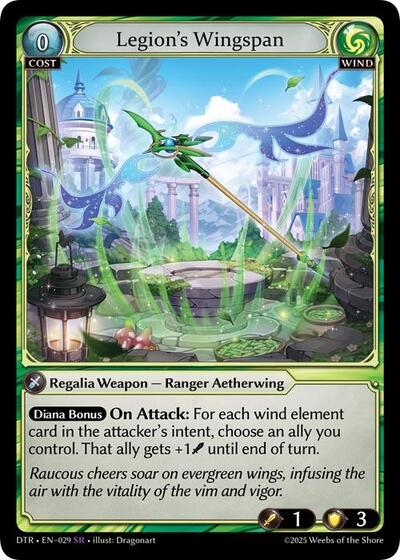 Legion's Wingspan — Foil Distorted Reflections Super Rare Grand Archive card — value and price