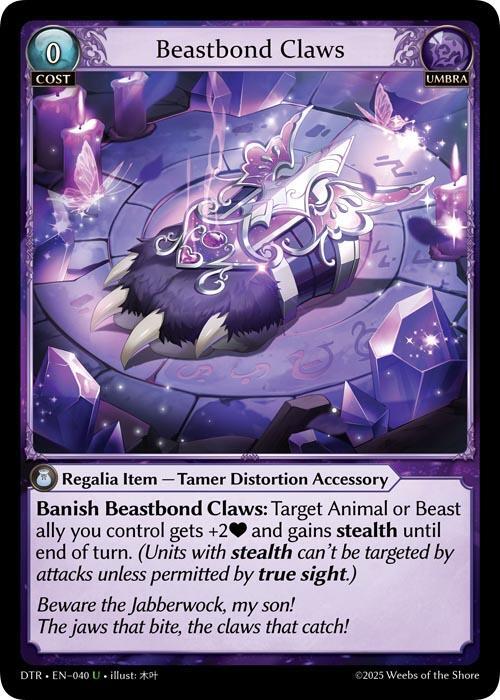 Beastbond Claws - Distorted Reflections - Grand Archive TCG
