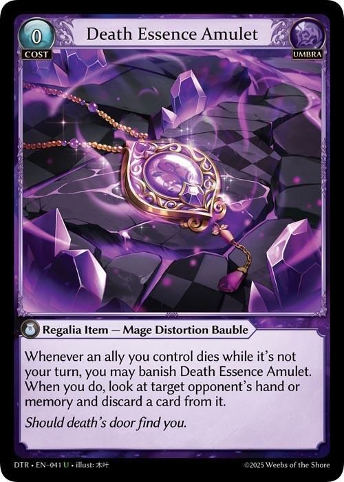 Death Essence Amulet - Distorted Reflections - Grand Archive TCG