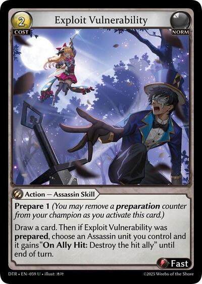 Exploit Vulnerability — Foil Distorted Reflections Uncommon Grand Archive card — value and price