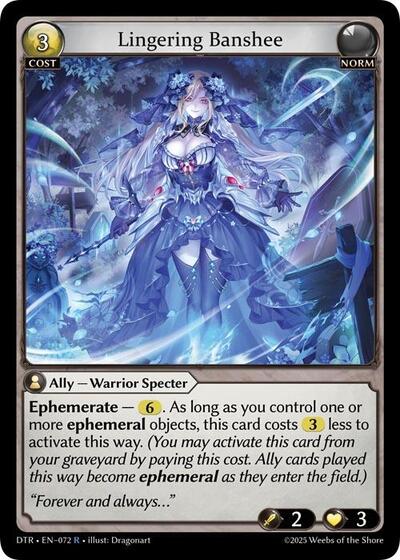 Lingering Banshee — Foil Distorted Reflections Rare Grand Archive card — value and price