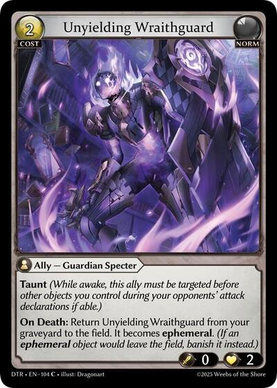 Unyielding Wraithguard card