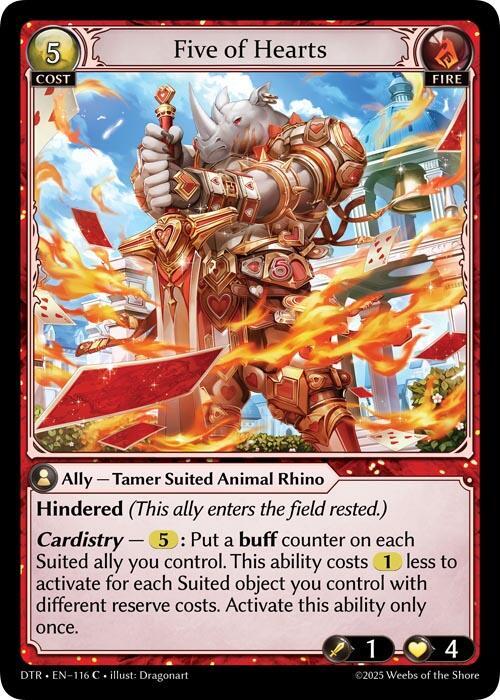 Five of Hearts - Distorted Reflections - Grand Archive TCG