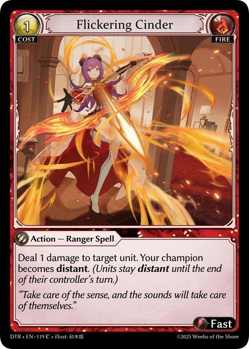 Flickering Cinder - Distorted Reflections - Grand Archive TCG