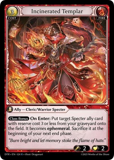 Incinerated Templar card
