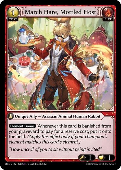 March Hare, Mottled Host Distorted Reflections Super Rare Grand Archive card — value and price