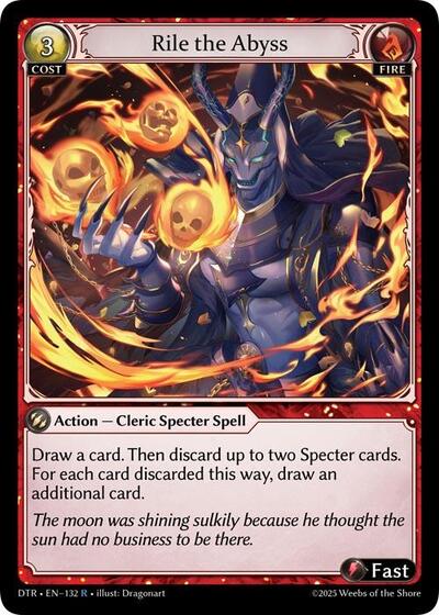 Rile the Abyss — Foil Distorted Reflections Rare Grand Archive card — value and price