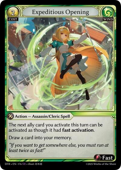 Expeditious Opening card