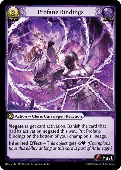Profane Bindings card