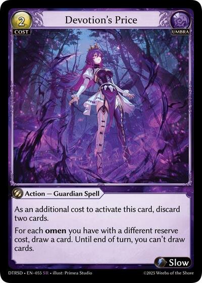 Devotion's Price Distorted Reflections Starter Decks Super Rare Grand Archive card — value and price