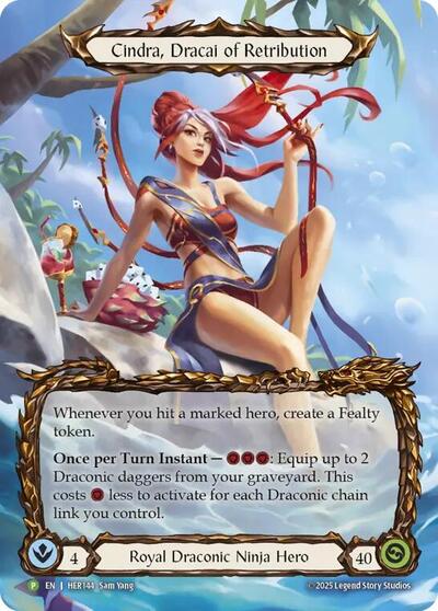 Cindra, Dracai of Retribution - HER144 Flesh and Blood: Promo Cards card price