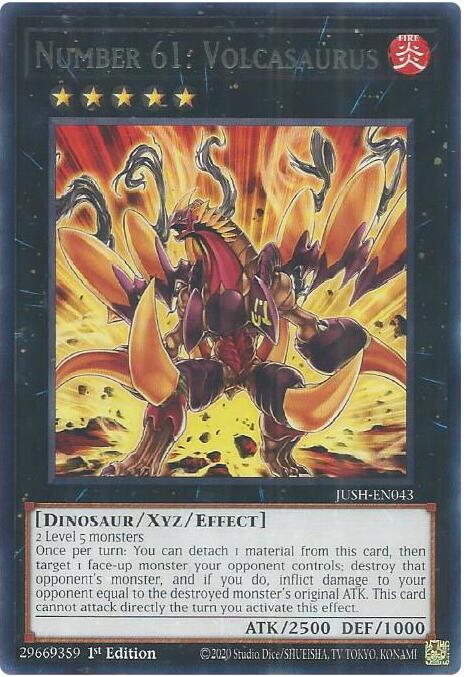 Number 61: Volcasaurus - Justice Hunters - YuGiOh - TCGplayer.com