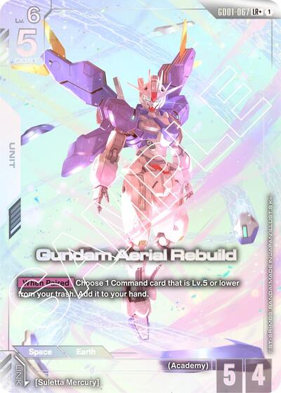 Gundam Aerial Rebuild (LR+) Newtype Rising LR+ Gundam card — value and price