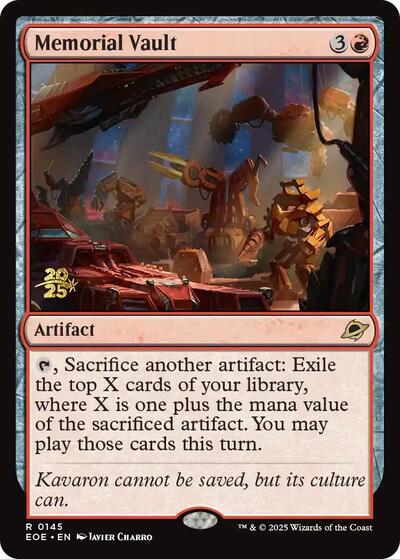 Memorial Vault (Prerelease) from PEOE #145s, Magic: The Gathering card