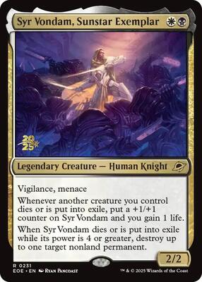 Syr Vondam, Sunstar Exemplar #231 – Prerelease Cards (Rare)
