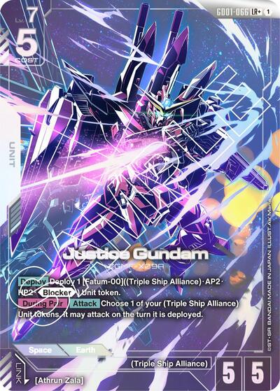 Justice Gundam (LR+) card