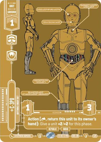 C-3PO - Anything I Might Do? 2025 Convention Exclusive Special Star Wars Unlimited card — value and price