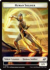 Human Soldier // Lander (0004) Doubled-Sided Token