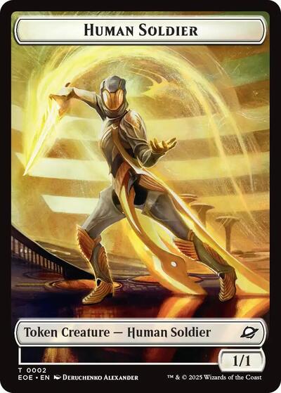 Human Soldier Lander 0007 Doubled Sided Token