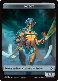 Robot // Emblem - Tezzeret, Cruel Captain Double-Sided Token