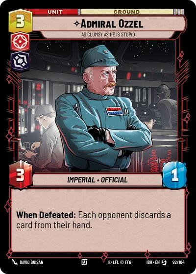 Admiral Ozzel - As Clumsy as He Is Stupid Intro Battle: Hoth Special Star Wars Unlimited card — value and price