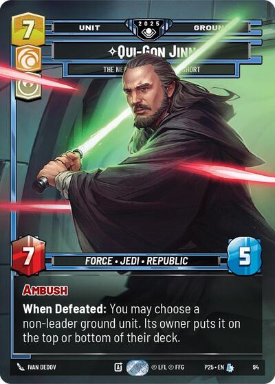 Qui-Gon Jinn - The Negotiations Will Be Short card