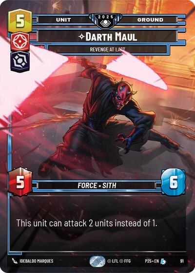 Darth Maul - Revenge at Last card