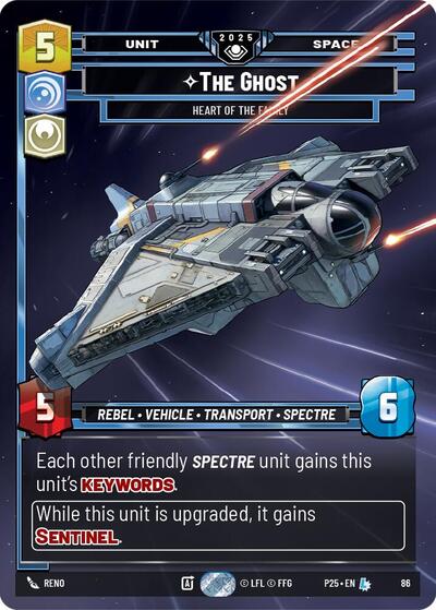 The Ghost - Heart of the Family Organized Play Promos Legendary Star Wars Unlimited card — value and price