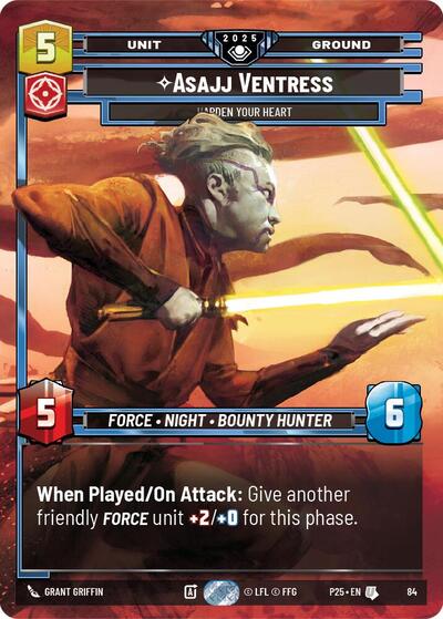 Asajj Ventress - Harden Your Heart Organized Play Promos Uncommon Star Wars Unlimited card — value and price