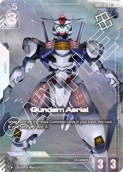 Gundam Aerial (Store Tournament Winner Pack 01) Gundam Promotional Cards R+ Gundam card — value and price