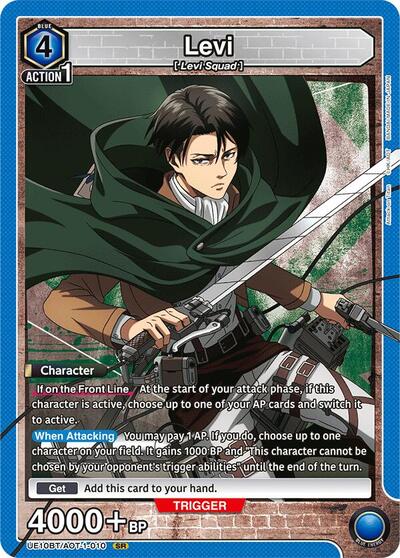 Levi (010) UE10BT: Attack on Titan Super Rare Union Arena card — value and price